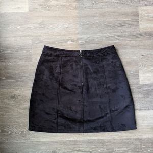 Faux suede mini skirt